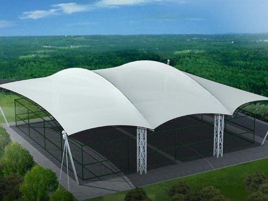 Anti UV Self Clean PVC Tarpaulin Fabric For Membrane Materials